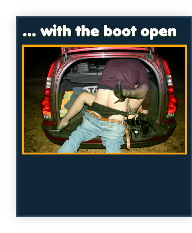 Fucked in the back of a car at night